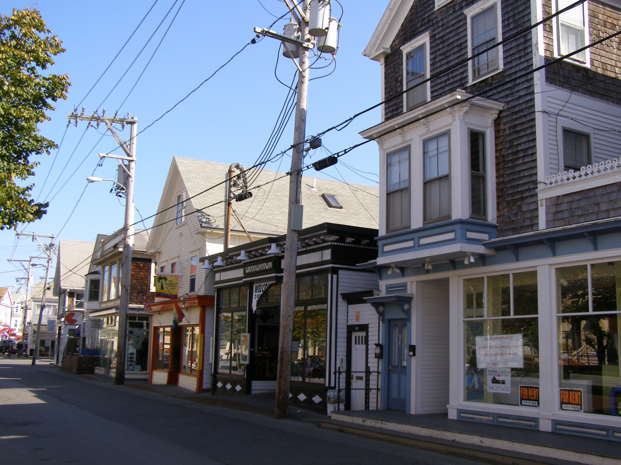 Cape Cod Downtown Street with Shops